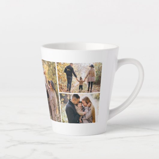 4枚の写真のギャラリパーソナライズされたー カフェラテマグ (右)