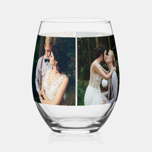 4枚の写真のギャラリパーソナライズされたー ステムなしワイングラス (正面)