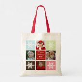 4枚の写真のコラージュモダンフォトバッグ トートバッグ (裏面)