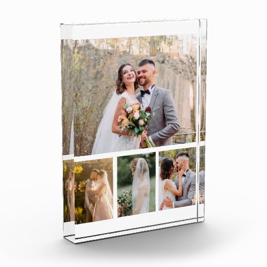 4枚の写真のコラージュ結婚を作成 フォトブロック (左)