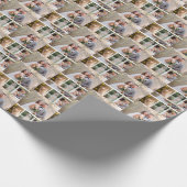 4枚の写真のコラージュ結婚を作成 ラッピングペーパー (角)