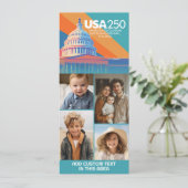 4枚の写真のコラージュ - アメリカ250周年記念 キャピタルドーム 招待状 (スタンド正面)