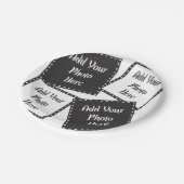 4枚の写真のパーソナライズ紙プレート ペーパープレート (アングル)