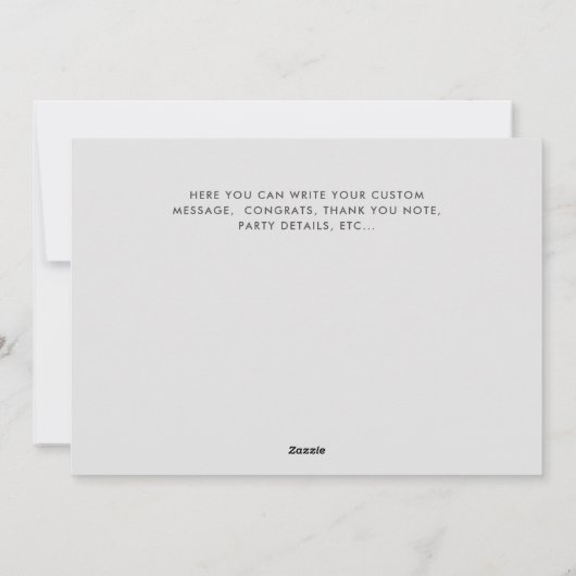 4枚の写真の卒業おめでとうのコラージュ シーズンカード (裏面)