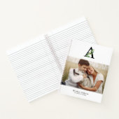 4枚の写真の植物性モノグラムギャラリー ノートブック (内部)