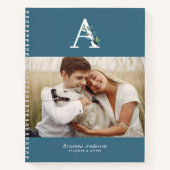 4枚の写真の植物性モノグラムギャラリー ノートブック (正面)