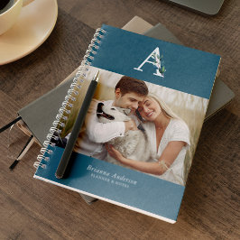 4枚の写真の植物性モノグラムギャラリー ノートブック