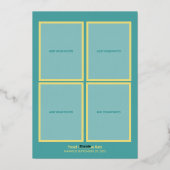 4枚の写真の結婚アナウンスカードの追加 箔シーズンカード (裏面)