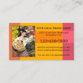 4枚の写真の色はっきりした付きポートフォリオ旅行 名刺 (裏面)