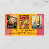 4枚の写真の色はっきりした付きポートフォリオ旅行 名刺 (正面)