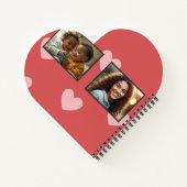 4枚の写真の追加ハート ノートブック (裏面)