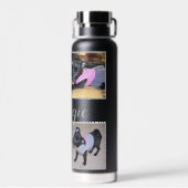 4枚の写真をカスタマイズ |ブラックウォーターボトル ウォーターボトル (背面)