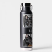 4枚の写真をカスタマイズ |ブラックウォーターボトル ウォーターボトル (正面)