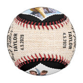 4枚の写真をパパしてありカスタムがとう 野球ボール (正面)