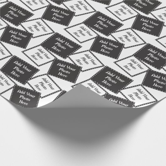 4枚の写真をパーソナライズテンプレートの折り返し紙 ラッピングペーパー (角)