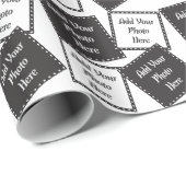 4枚の写真をパーソナライズテンプレートの折り返し紙 ラッピングペーパー (ロールコーナー)