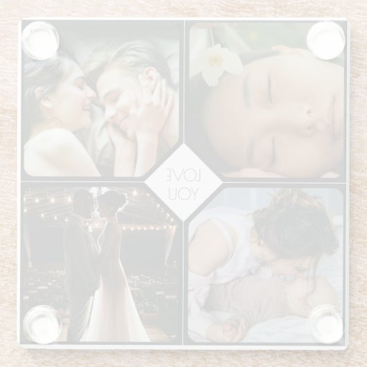 4枚の写真を作成 ガラスコースター (裏面)