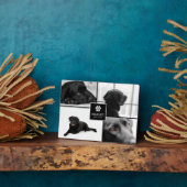 4枚の写真を使ったペットメモリアル | 追悼記念品 フォトプラーク (側面)