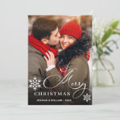 4枚の写真を使ったモダンなクリスマスグリーティング シーズンカード (スタンド正面)