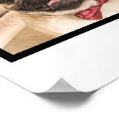 4枚の写真を使った犬の首輪コラージュ - オーダーメイドの家族のペットの思い出 ポスター (角)