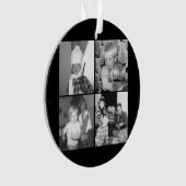4枚の写真を含むInstagramコラージュの作成-黒 オーナメント (正面)
