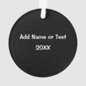 4枚の写真を含むInstagramコラージュの作成-黒 オーナメント (裏面)