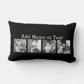 4枚の写真を含むInstagramコラージュを作成します-青 ランバークッション (裏面)