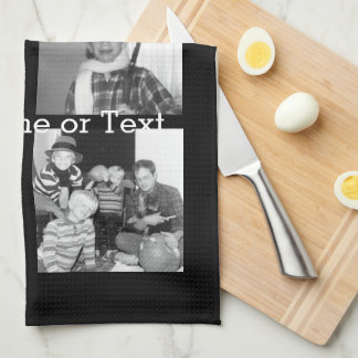 4枚の写真を含むInstagramコラージュを作成します-黒 キッチンタオル