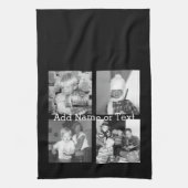 4枚の写真を含むInstagramコラージュを作成します-黒 キッチンタオル (縦)