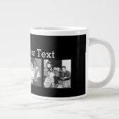 4枚の写真を含むInstagramコラージュを作成します-黒 ジャンボコーヒーマグカップ (右)