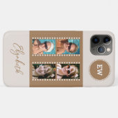 4枚の写真を追加イニシャルと名前brownとwhite Case-Mate iPhoneケース (裏面(横))