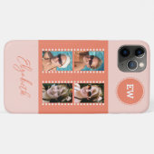 4枚の写真を追加イニシャルと名前orangeとwhite Case-Mate iPhoneケース (裏面(横))