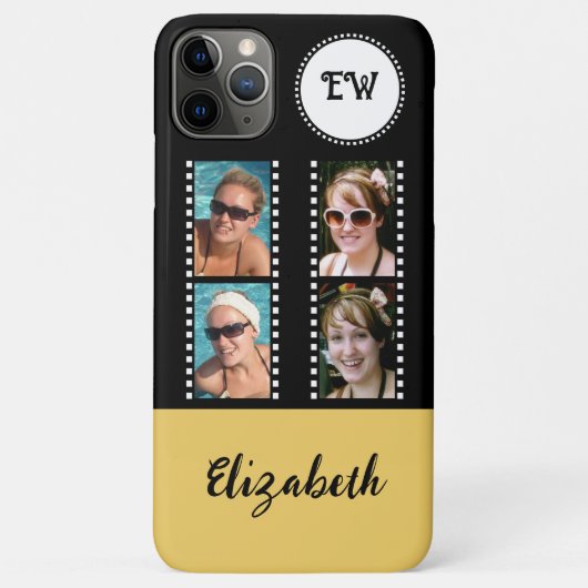 4枚の写真を追加イニシャル名yellowとblack Case-Mate iPhoneケース (裏面)