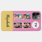 4枚の写真を追加イニシャル名yellowとpink Case-Mate iPhoneケース (裏面(横))