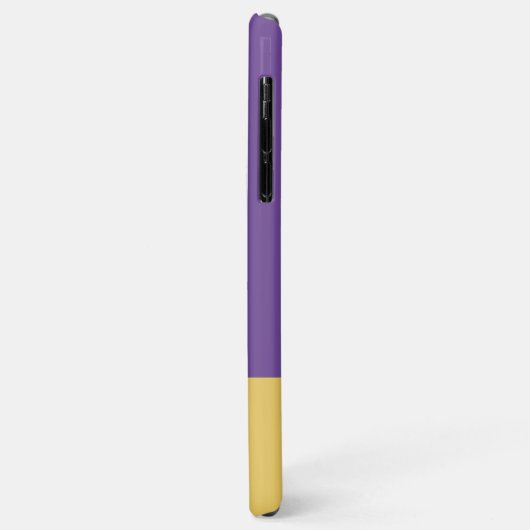 4枚の写真を追加イニシャル名yellow and purple Case-Mate iPhoneケース (裏面/左)