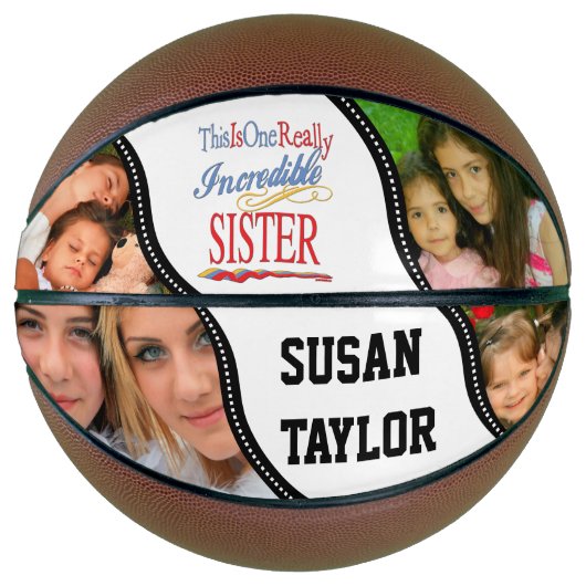 4枚の写真を追加 – 信じられない姉妹贈り物 バスケットボール (正面)