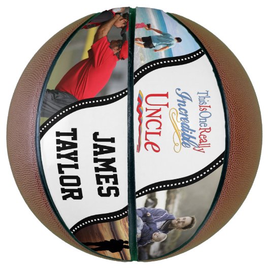 4枚の写真を追加–1枚のおじさんへの贈り物 バスケットボール (縦)