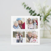 4枚の写真を飾ったホリデーカード シーズンカード (スタンド正面)