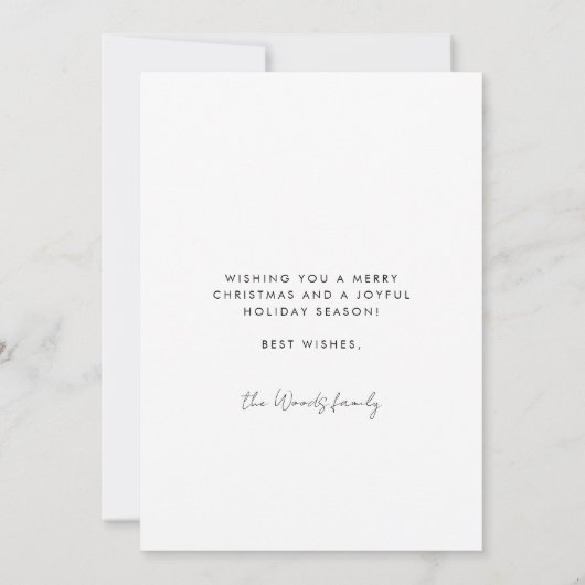 4枚の写真を飾る ハッピーエブリシング ファミリー シーズンカード (裏面)