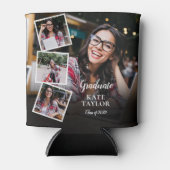 4枚の写真を飾る モダンな卒業パーティー 缶クーラー (正面)