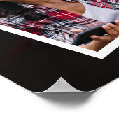 4枚の写真を飾れるゴールドの卒業パーティー看板 ポスター (角)