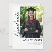 4枚の写真を飾れる卒業式招待状 招待状 (正面)