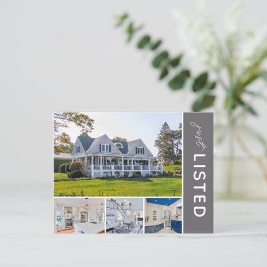 4枚の写真エステート実在マーケティング ポストカード (スタンド正面)