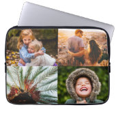 4枚の写真エッジプリントノートブックバッグ ラップトップスリーブ (正面)