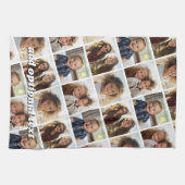 4枚の写真カスタムでフォトコラージュを作成 キッチンタオル (横)
