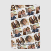 4枚の写真カスタムでフォトコラージュを作成 ゴルフタオル (正面)