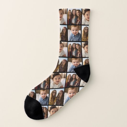 4枚の写真カスタムでフォトコラージュを作成 ソックス (左外側)