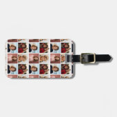 4枚の写真カスタムでフォトコラージュを作成 ラゲッジタグ (正面横)