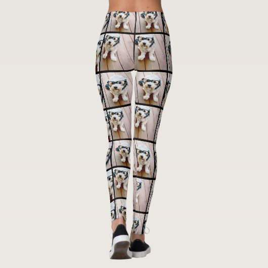 4枚の写真カスタムでフォトコラージュを作成 レギンス (裏面)