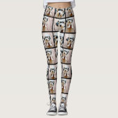 4枚の写真カスタムでフォトコラージュを作成 レギンス (正面)